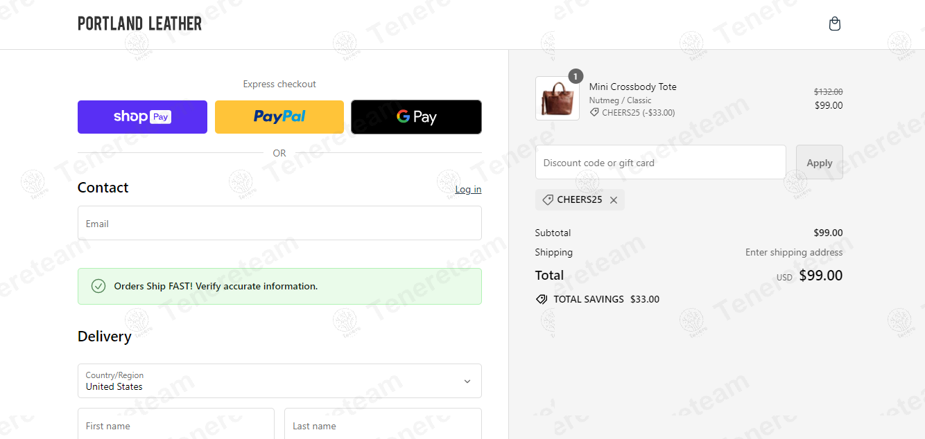 Portland Leather Goods apply coupon code