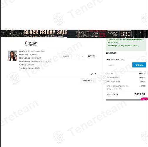 Premier Lace Wigs apply coupon code
