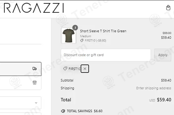 Ragazzi Clothing UK apply coupon code