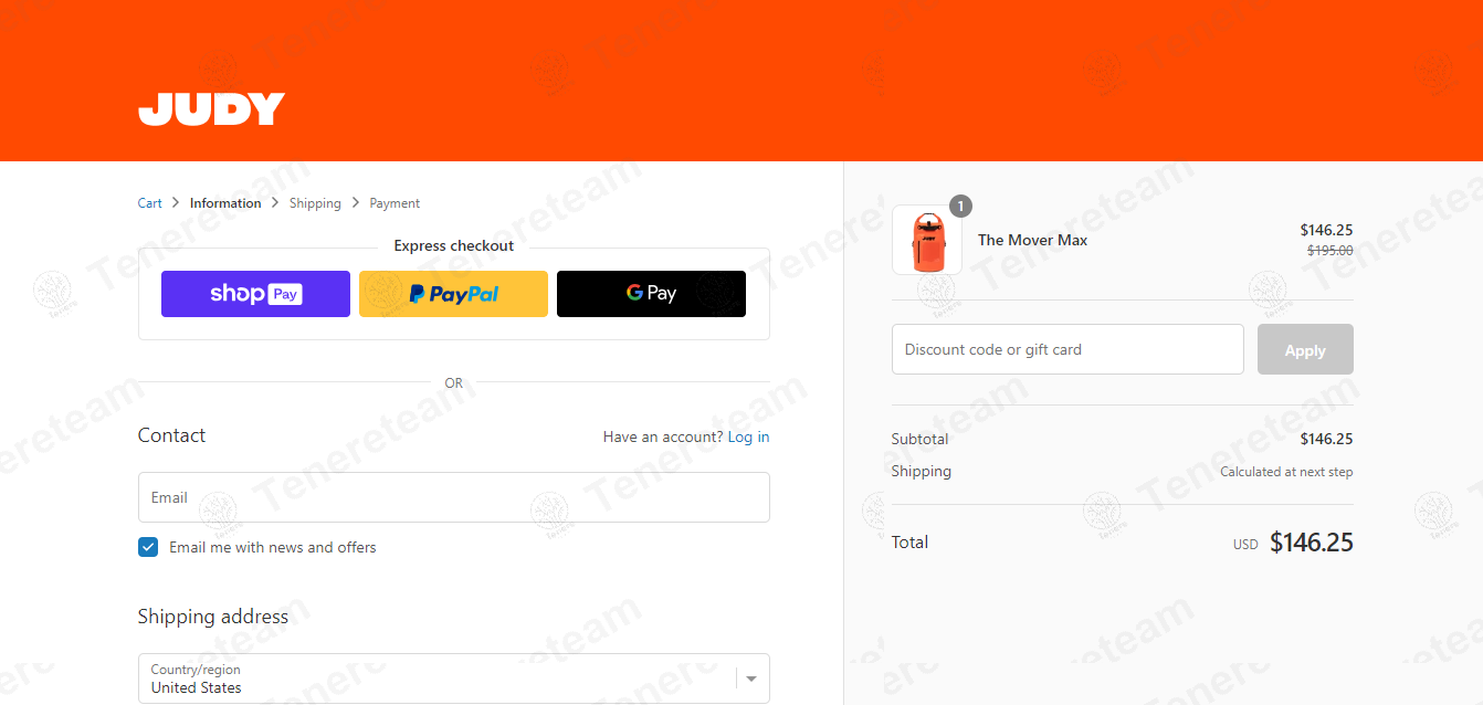 Ready Set Judy apply coupon code