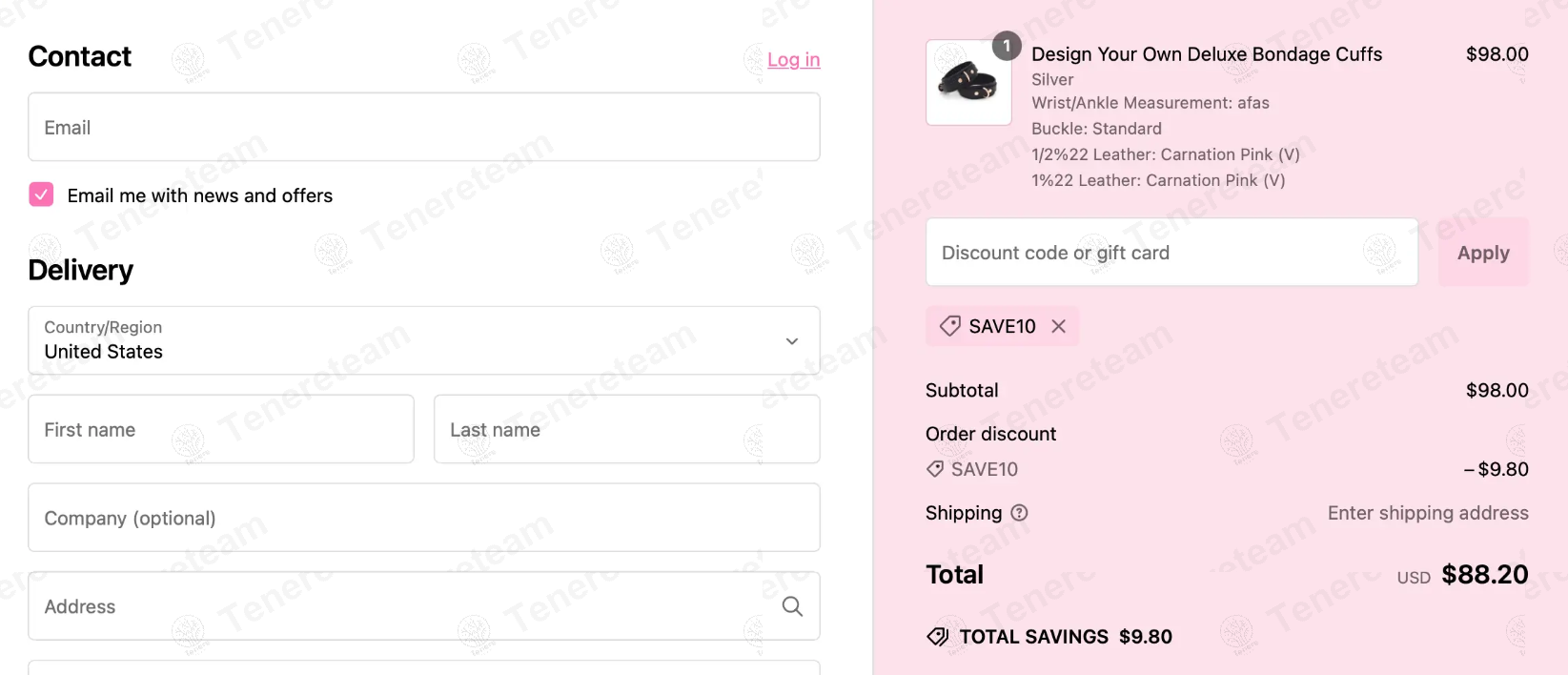 Restrained Grace apply coupon code