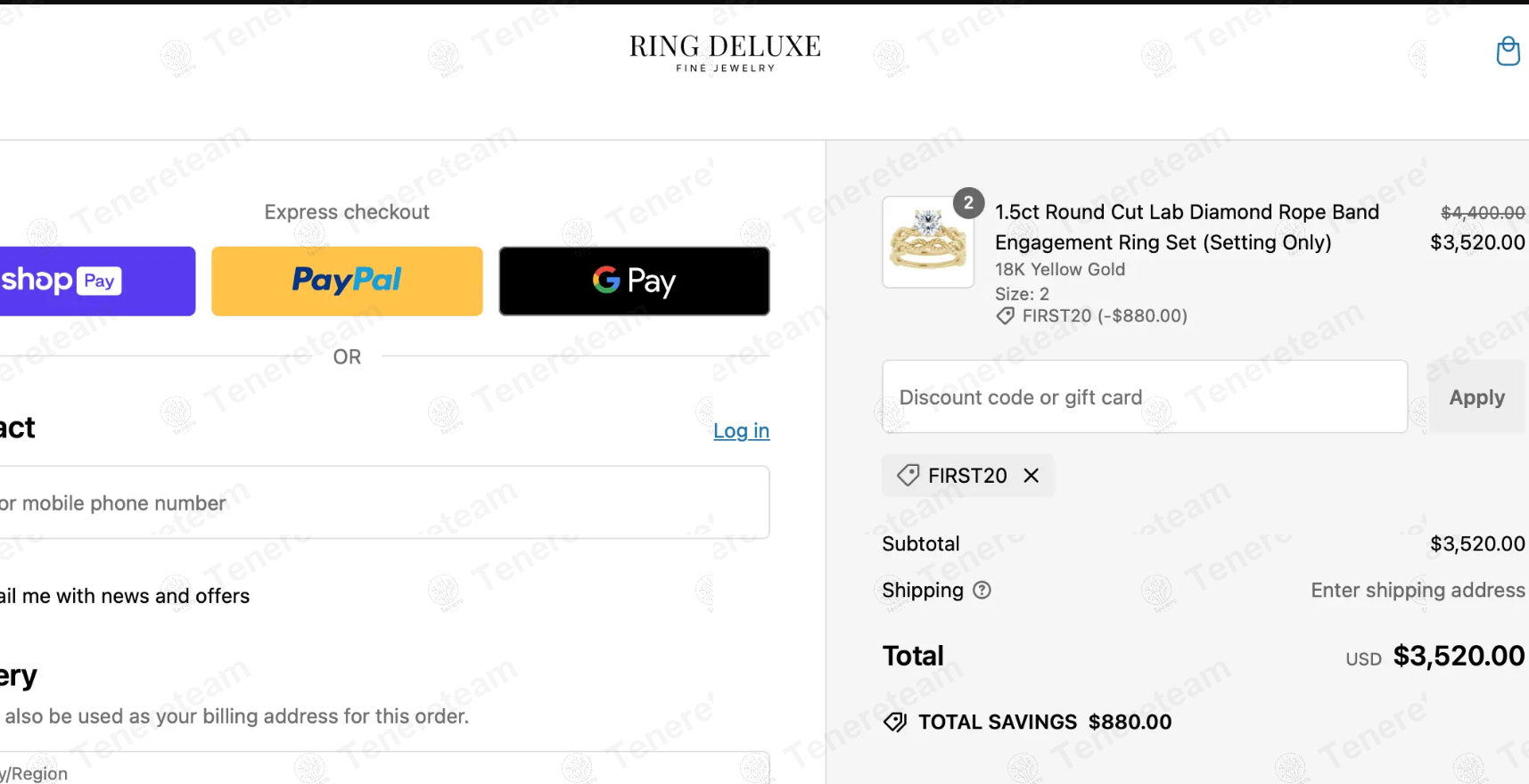 Ring Deluxe apply coupon code
