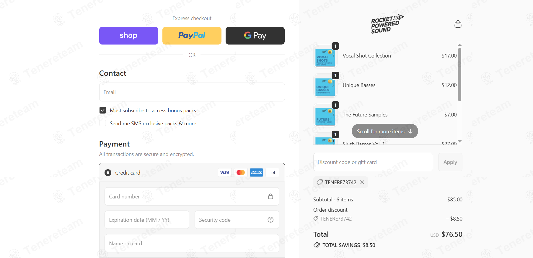 Rocket Powered Sound apply coupon code