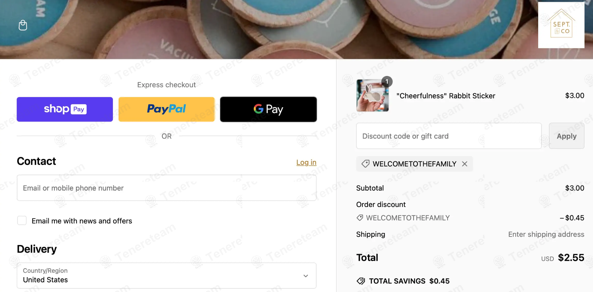 September and Co apply coupon code