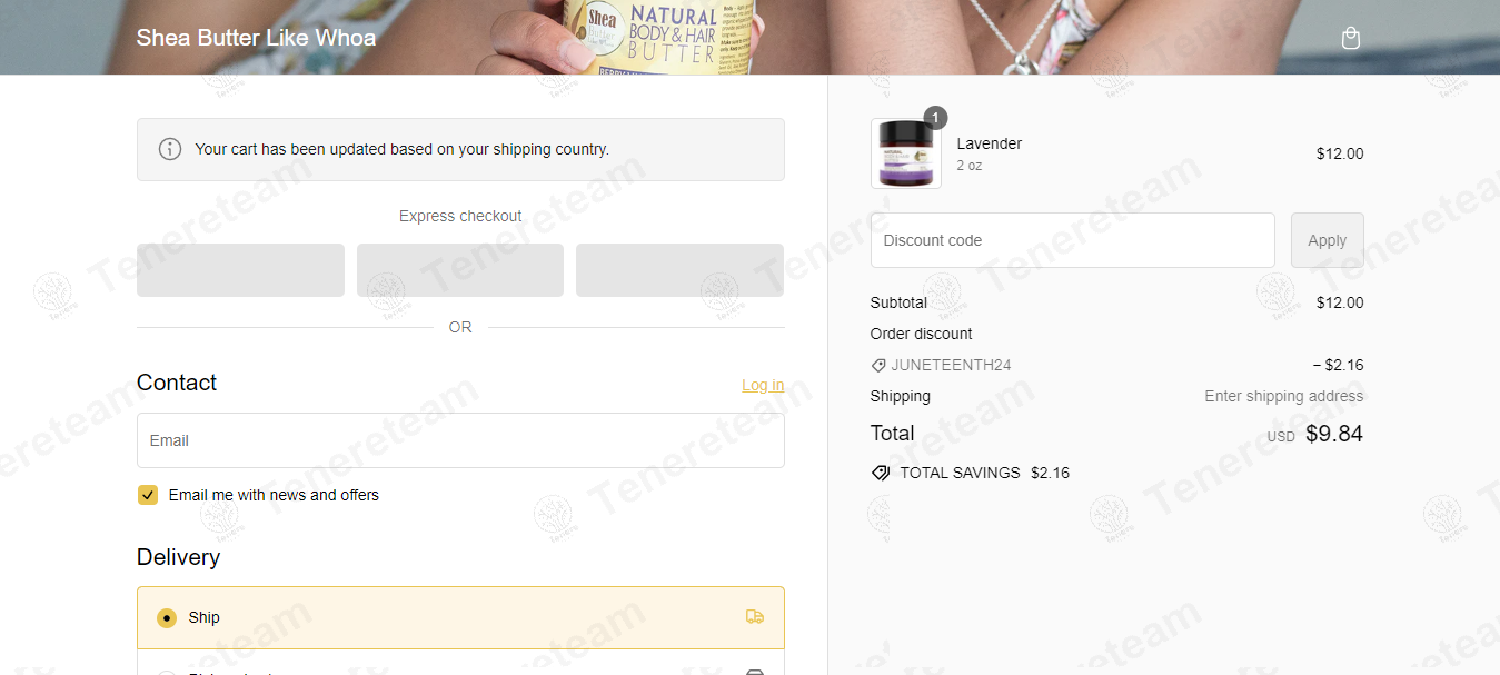 Shea Butter Like Whoa apply coupon code