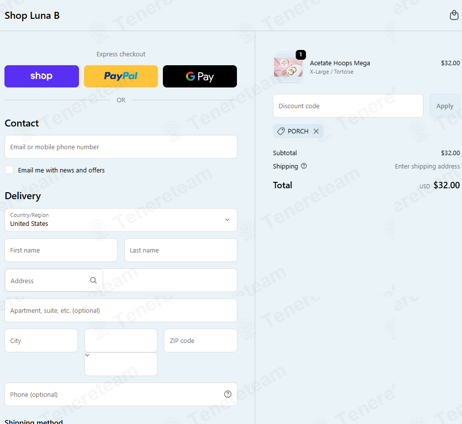 Shop Luna B apply coupon code