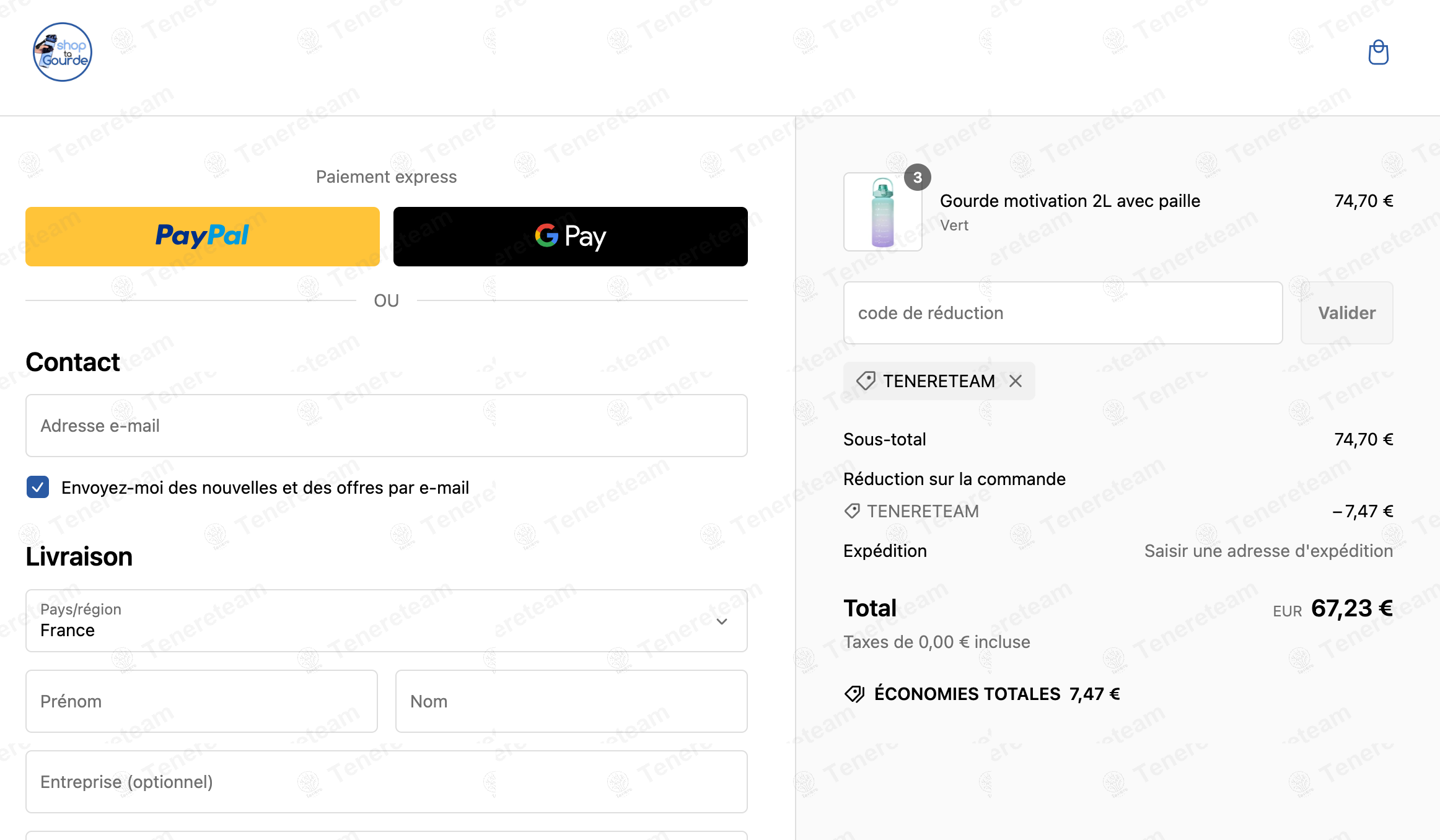 Shop Ta Gourde apply coupon code