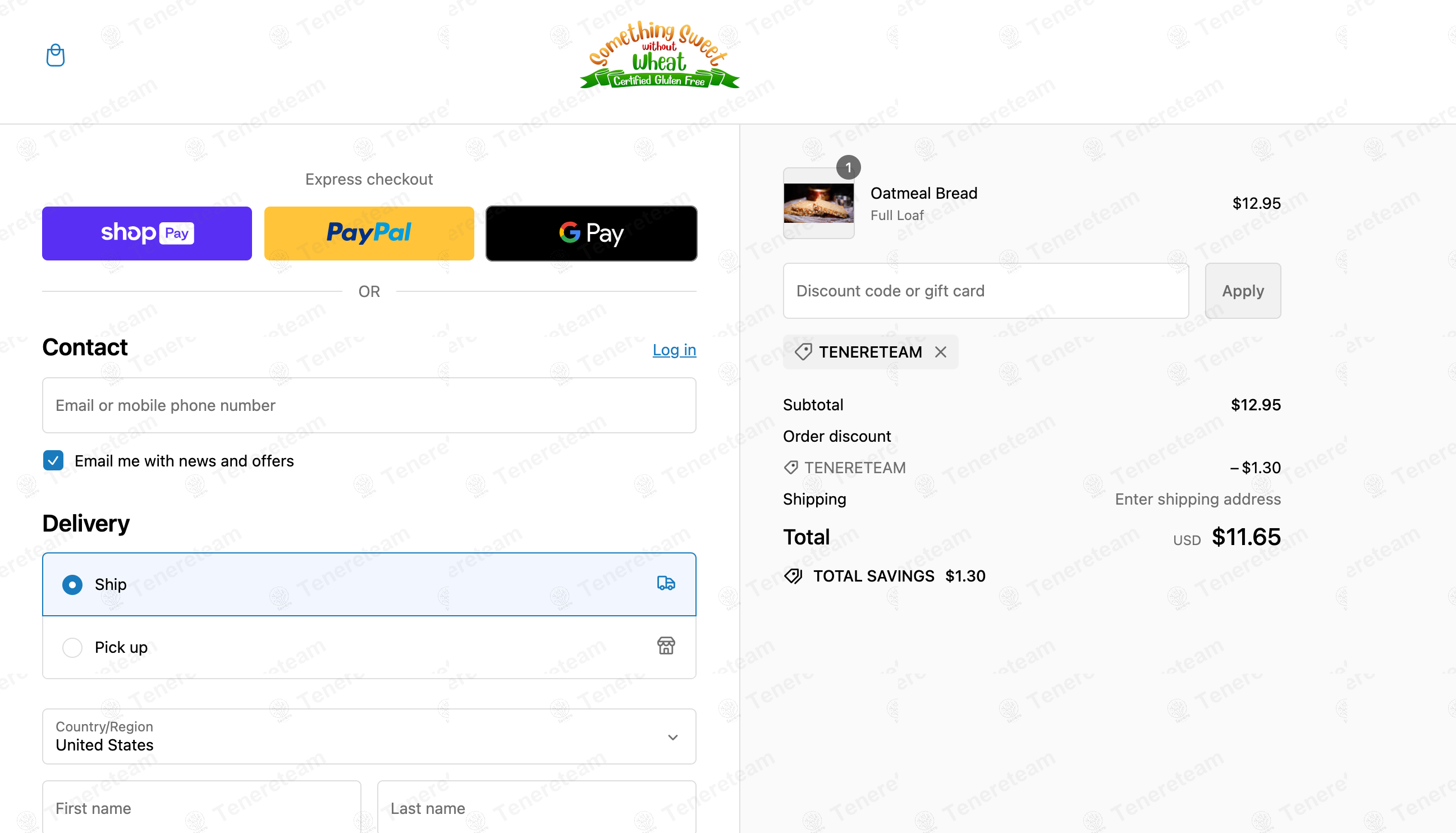 Something Sweet Without Wheat apply coupon code