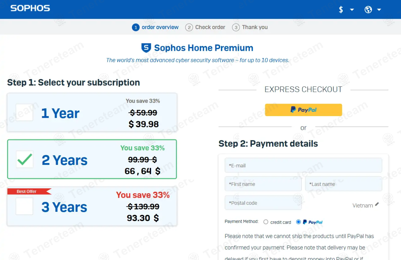 Sophos Home apply coupon code