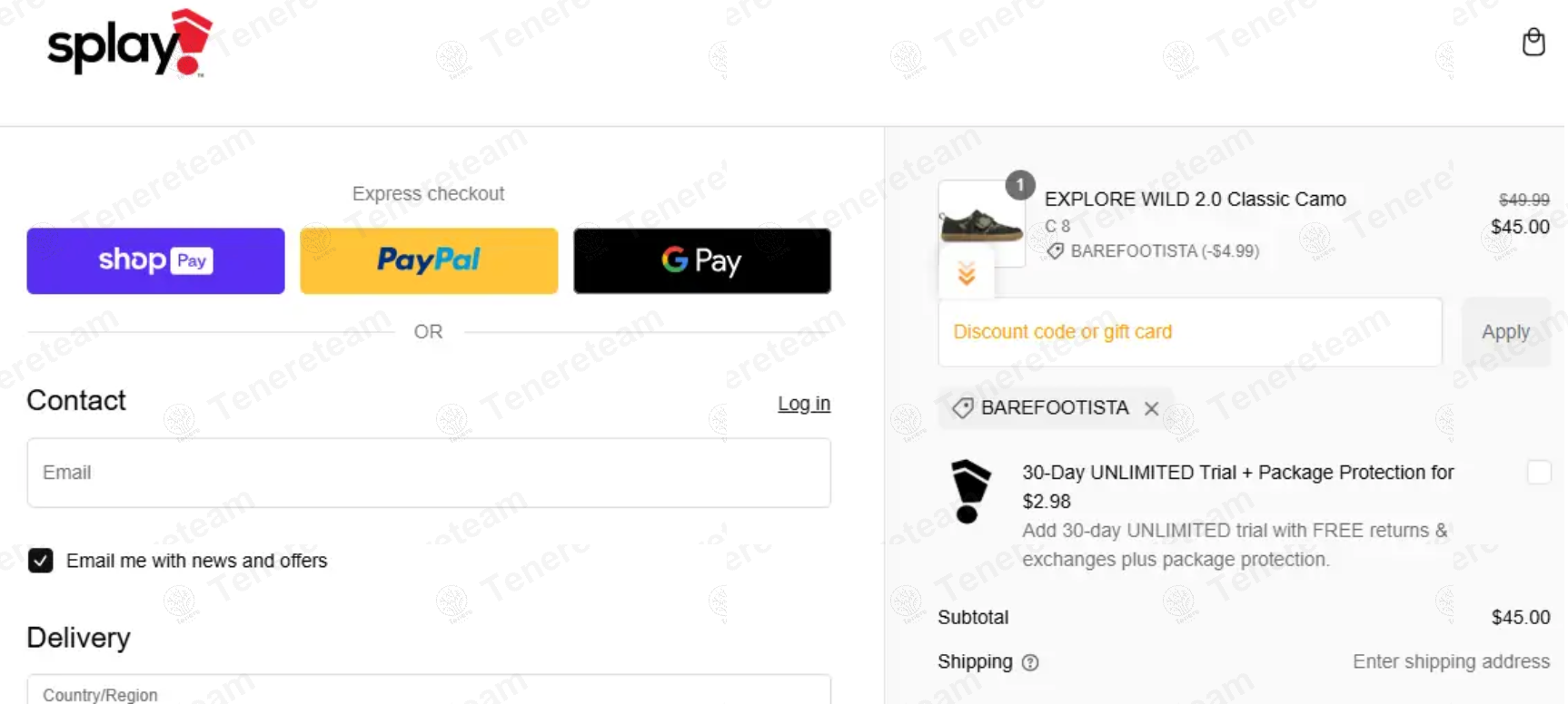 Splay Shoes apply coupon code