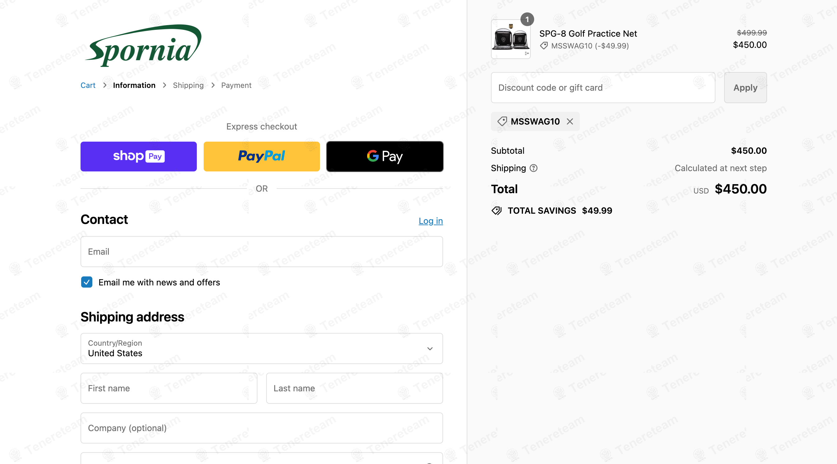 Spornia apply coupon code