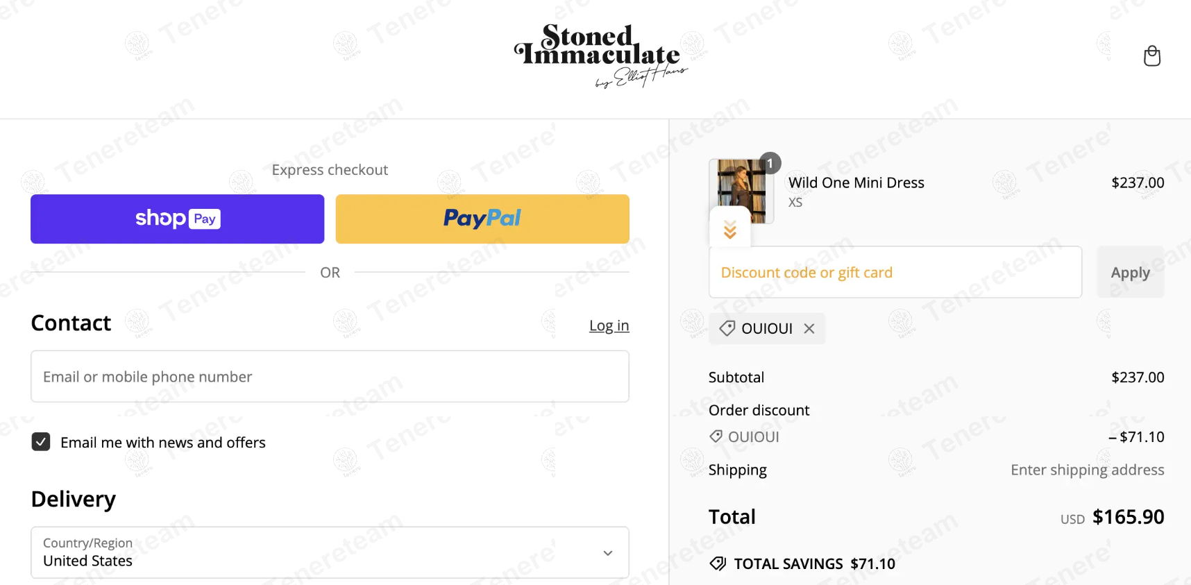 Stoned Immaculate Clothing apply coupon code