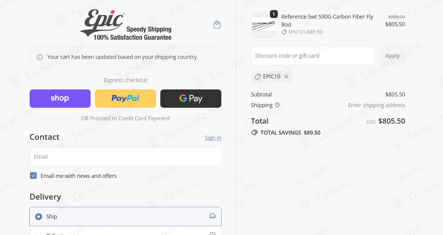 Swift Fly Fishing apply coupon code