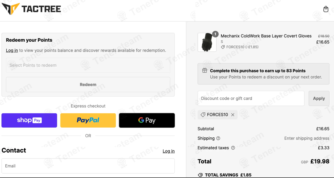 TacTree apply coupon code