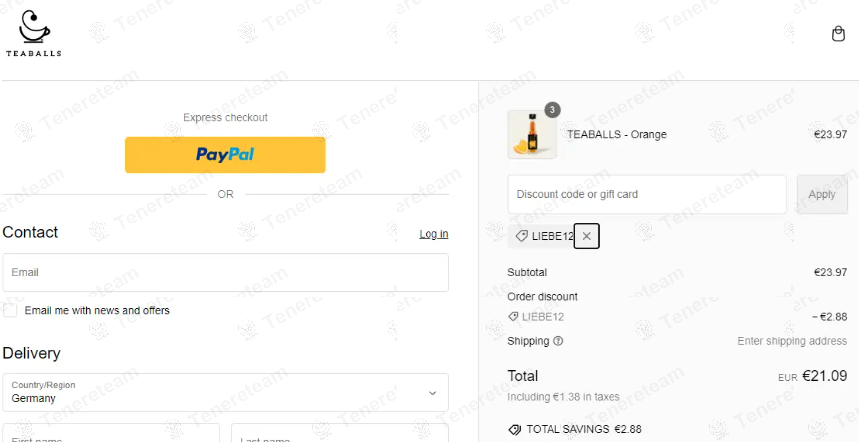 Teaballs EU apply coupon code