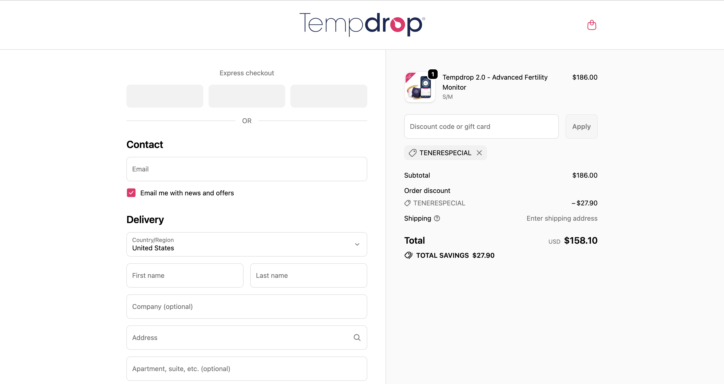 Tempdrop apply coupon code