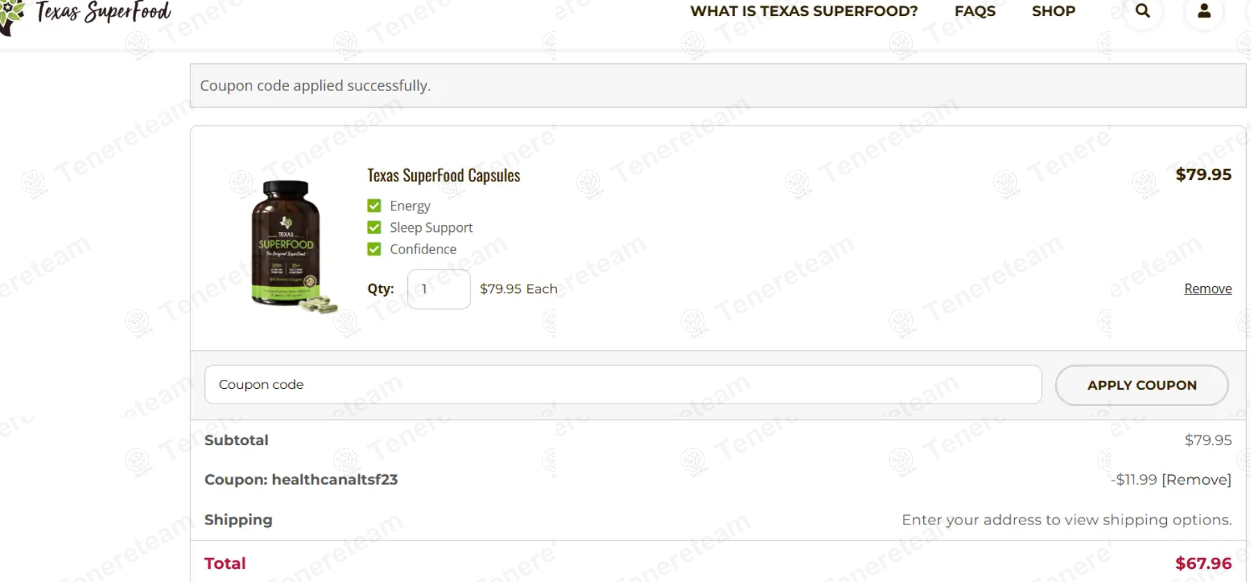 Texas Superfood apply coupon code