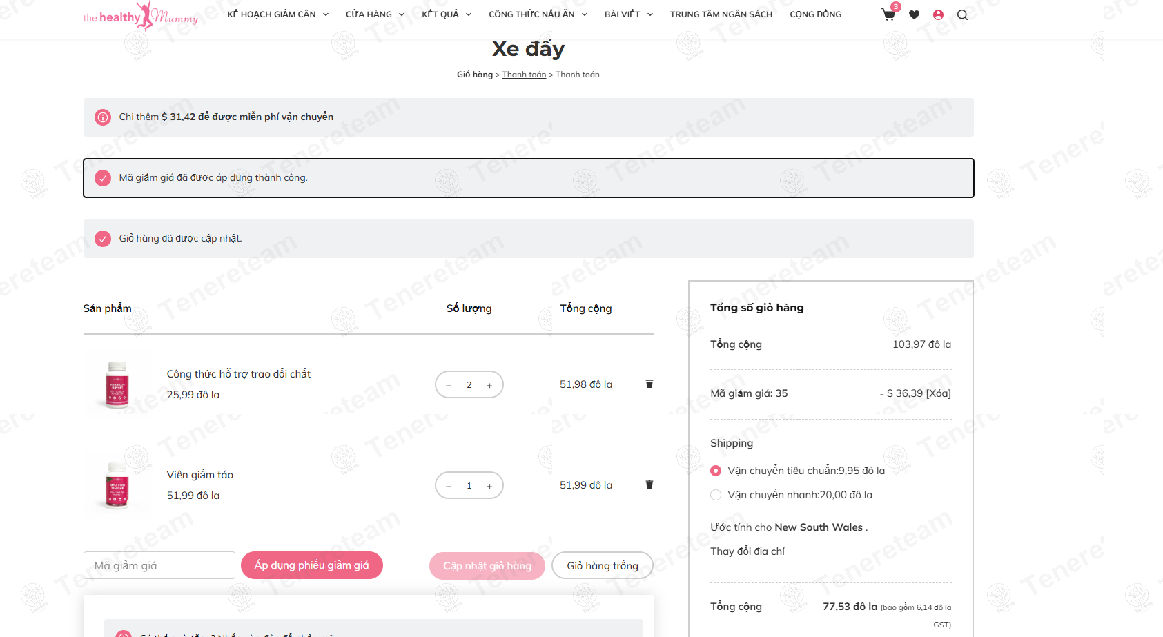 The Healthy Mummy apply coupon code