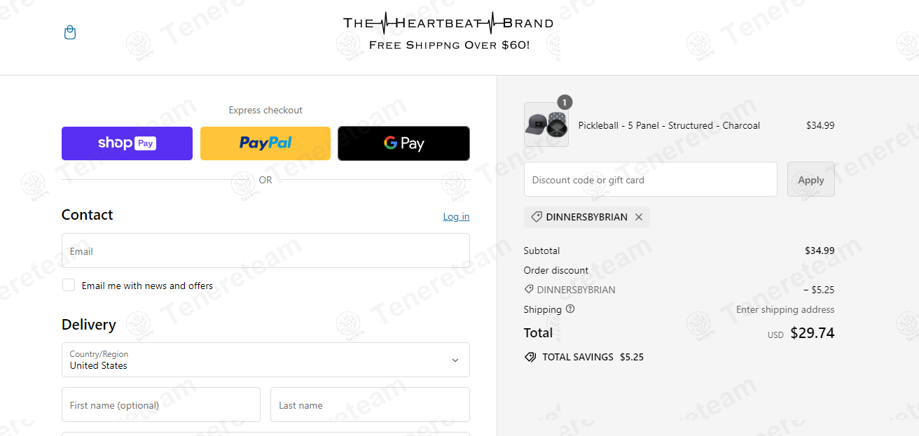 The Heartbeat Brand apply coupon code