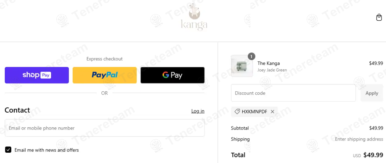 The Kanga Baby apply coupon code
