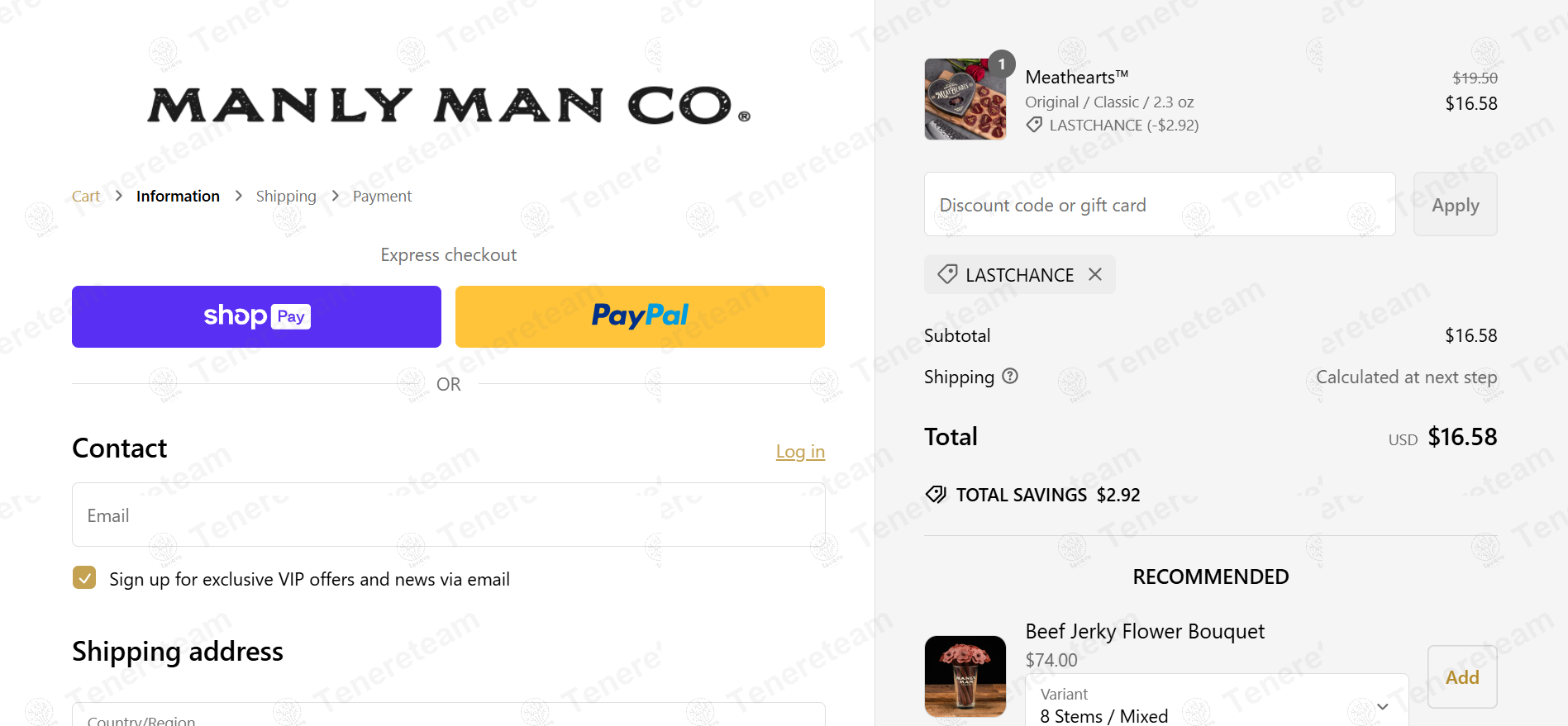 The Manly Man apply coupon code