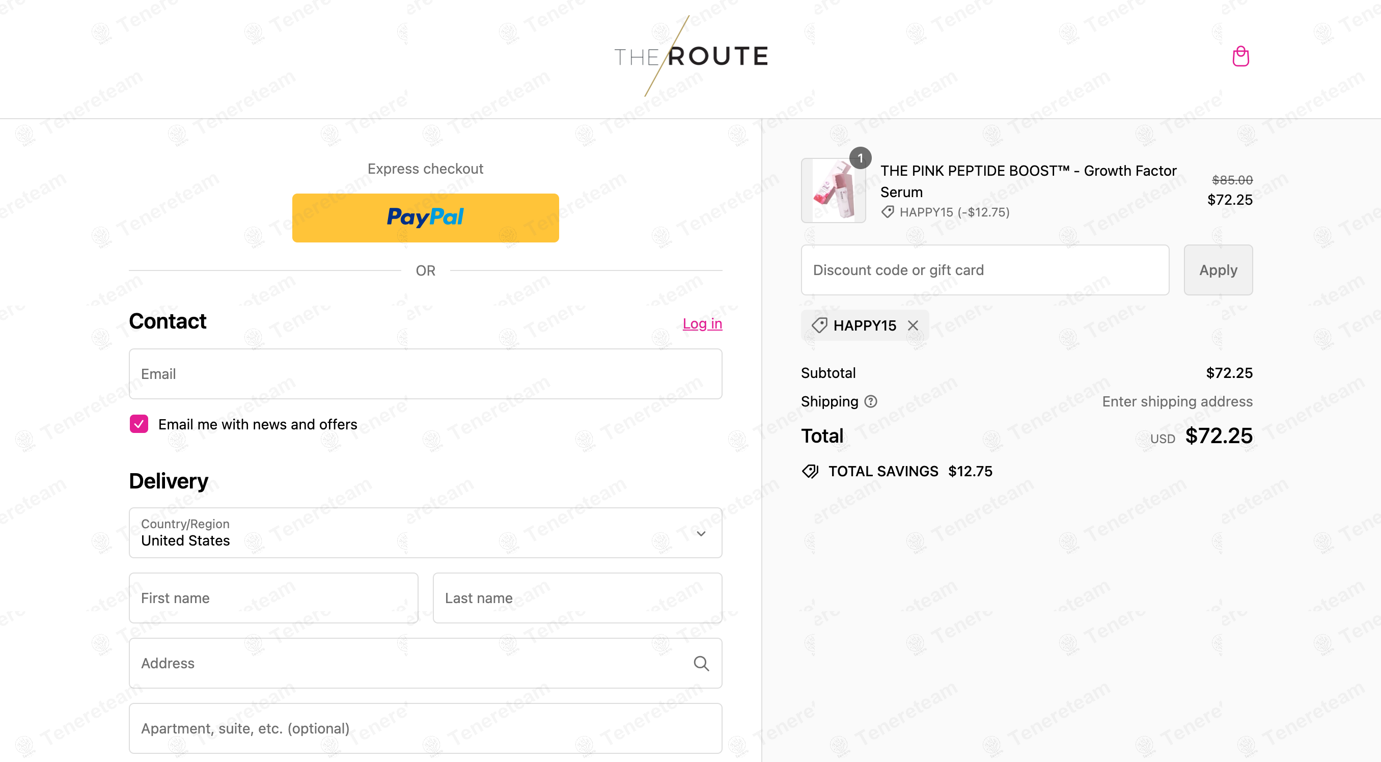 The Route Beauty apply coupon code