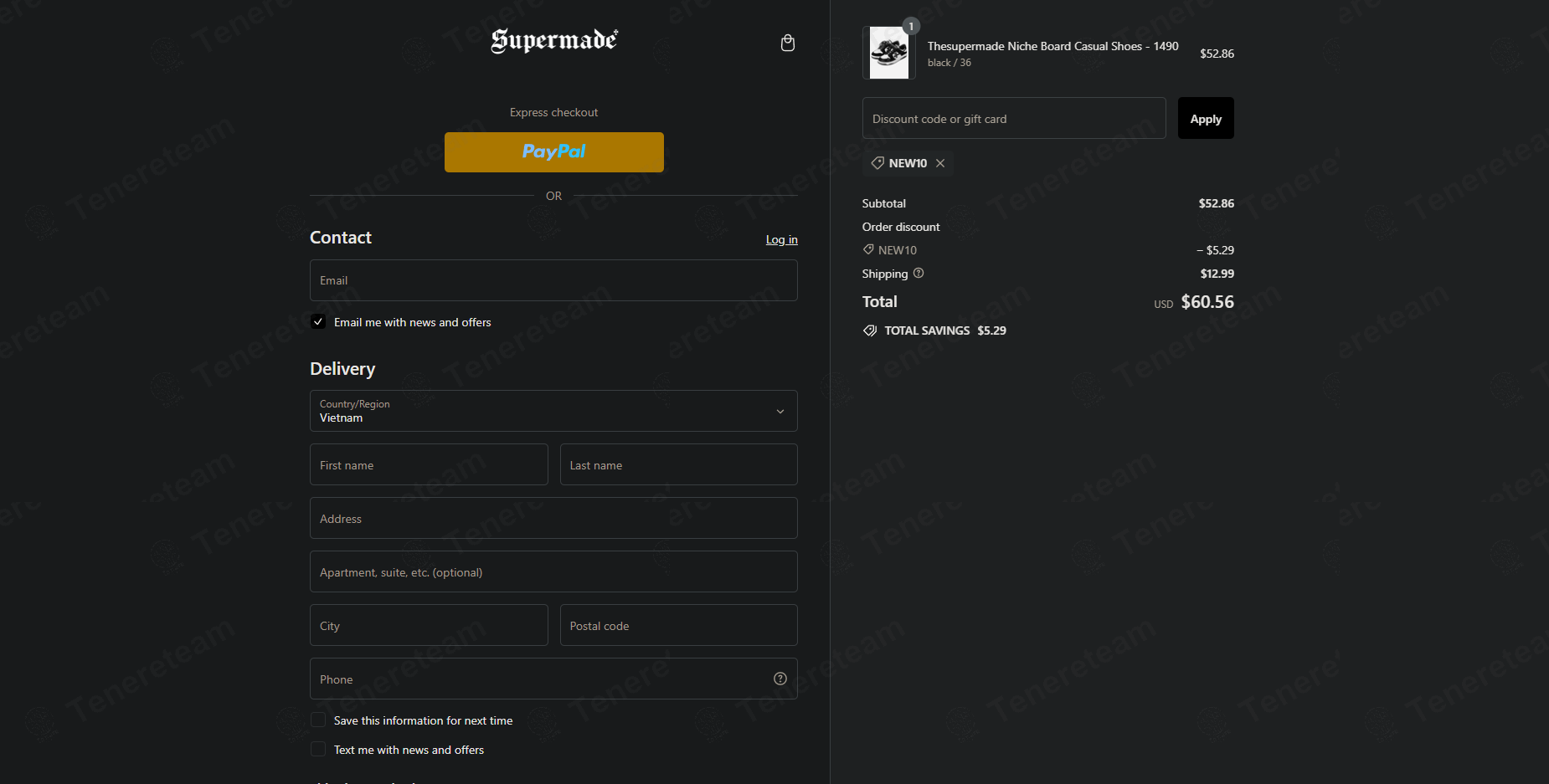 Thesupermade apply coupon code