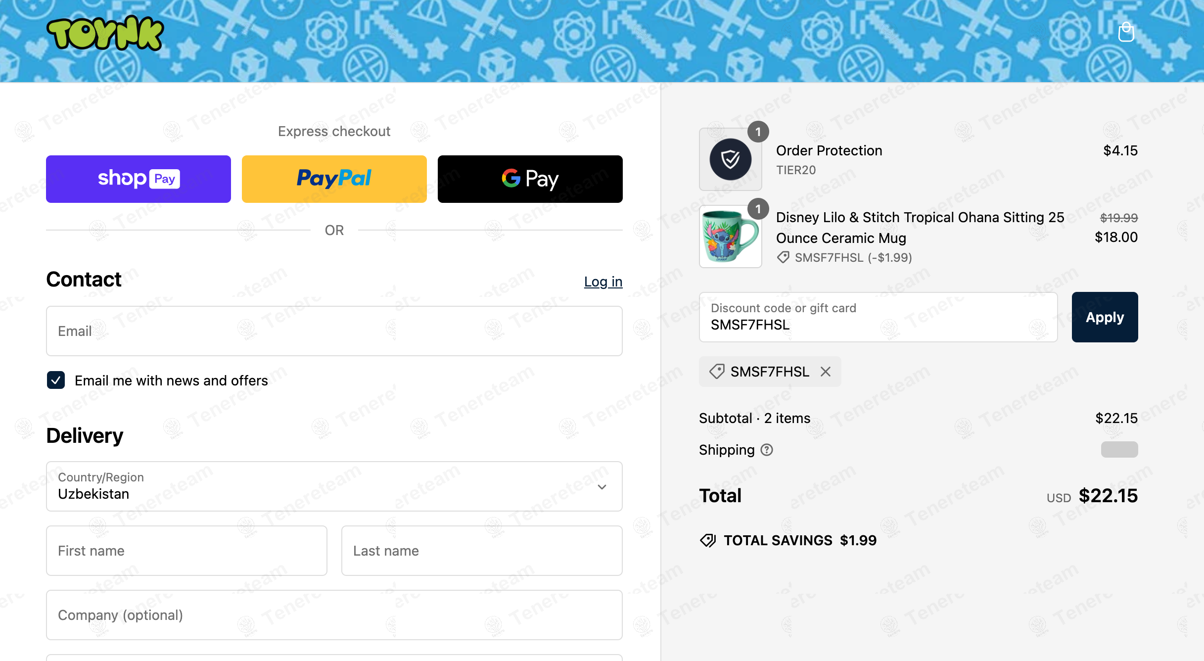 Toynk Toys apply coupon code