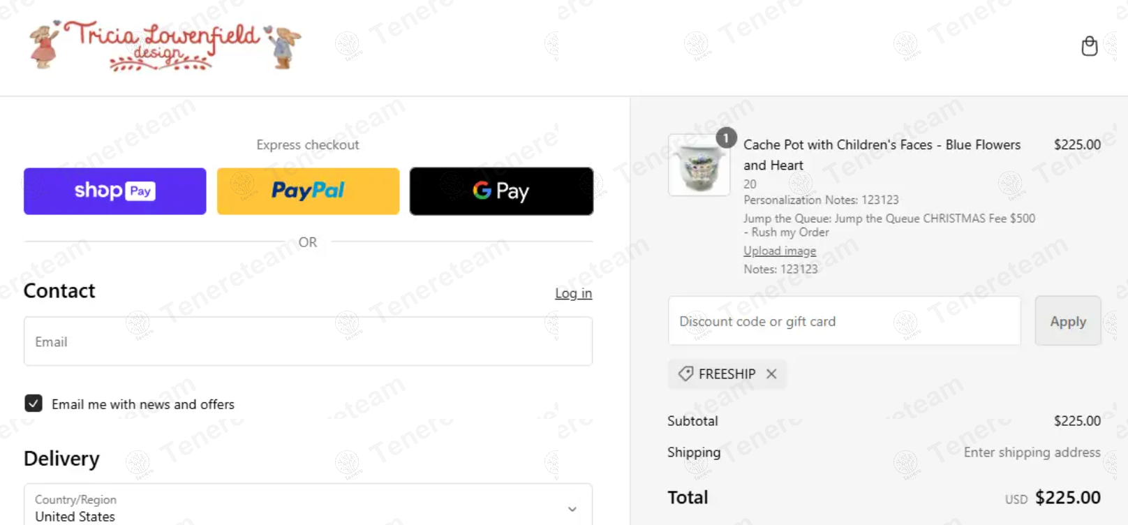 Tricia Lowenfield Design apply coupon code