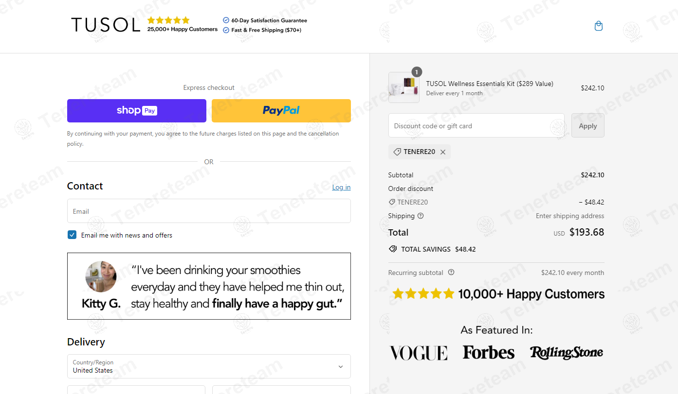 Tusol Wellness apply coupon code