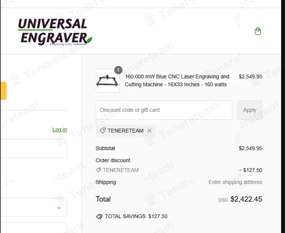 Universal Engraver apply coupon code