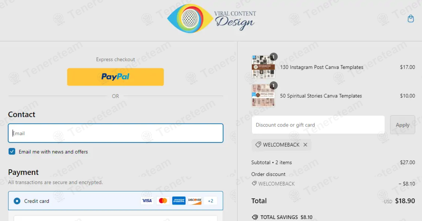 Viral Content Design apply coupon code
