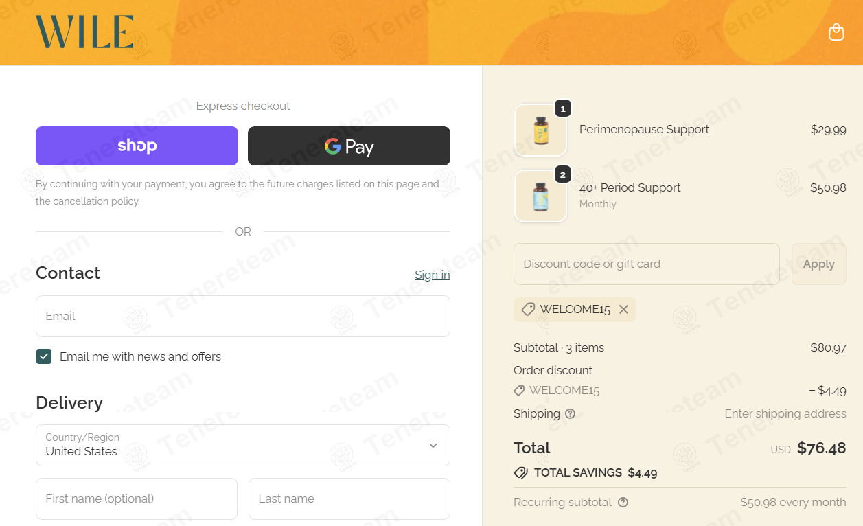 Wile Women apply coupon code