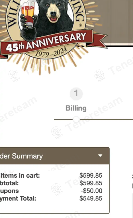 Williams Brewing apply coupon code