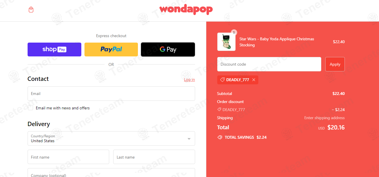 WondaPop apply coupon code