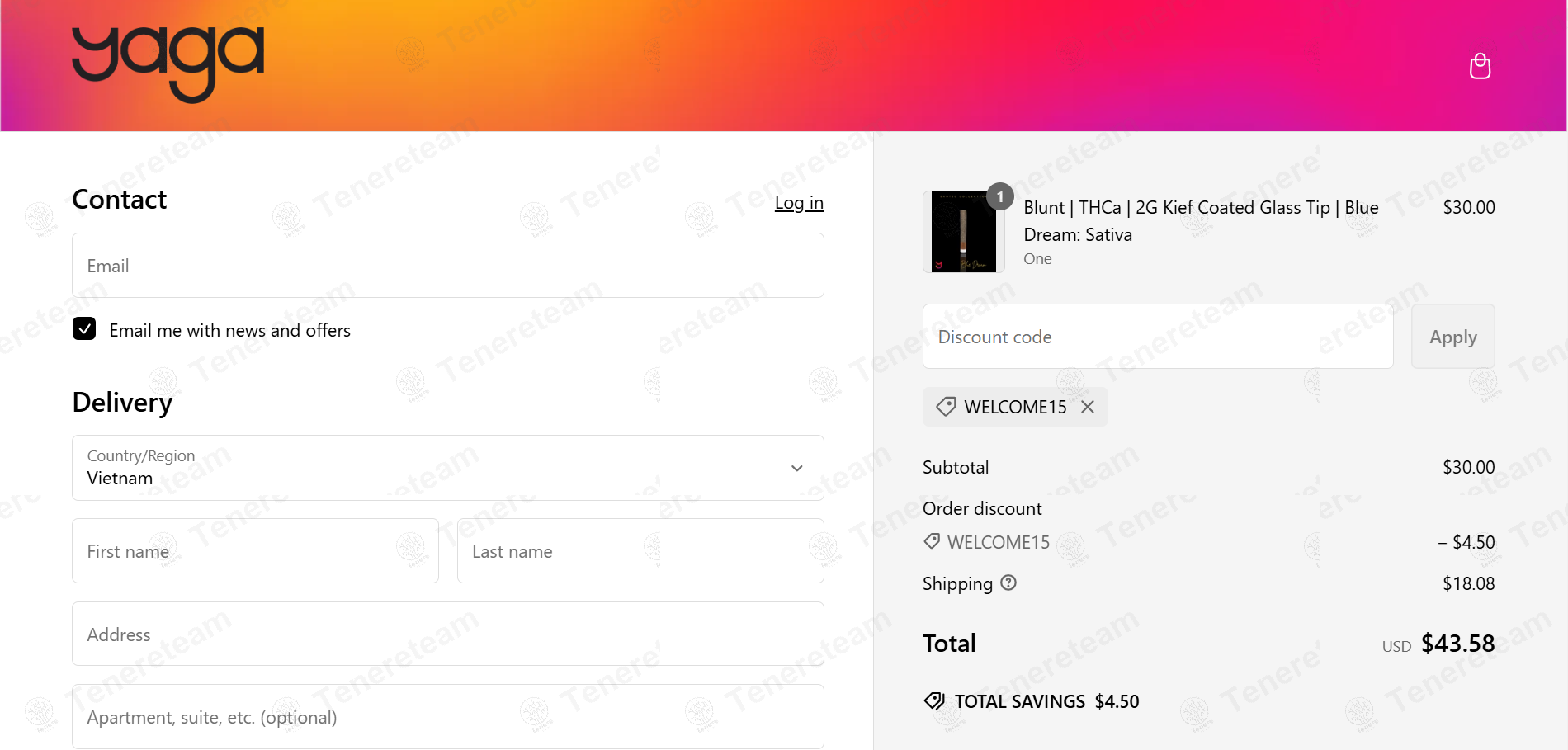 YAGA Farms apply coupon code