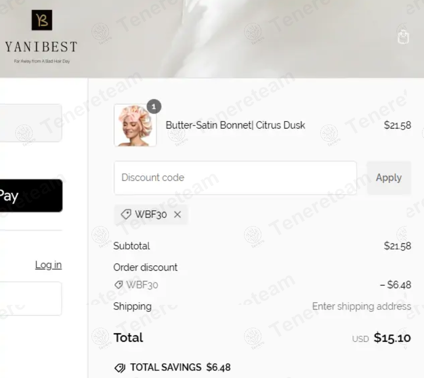 Yanibest apply coupon code