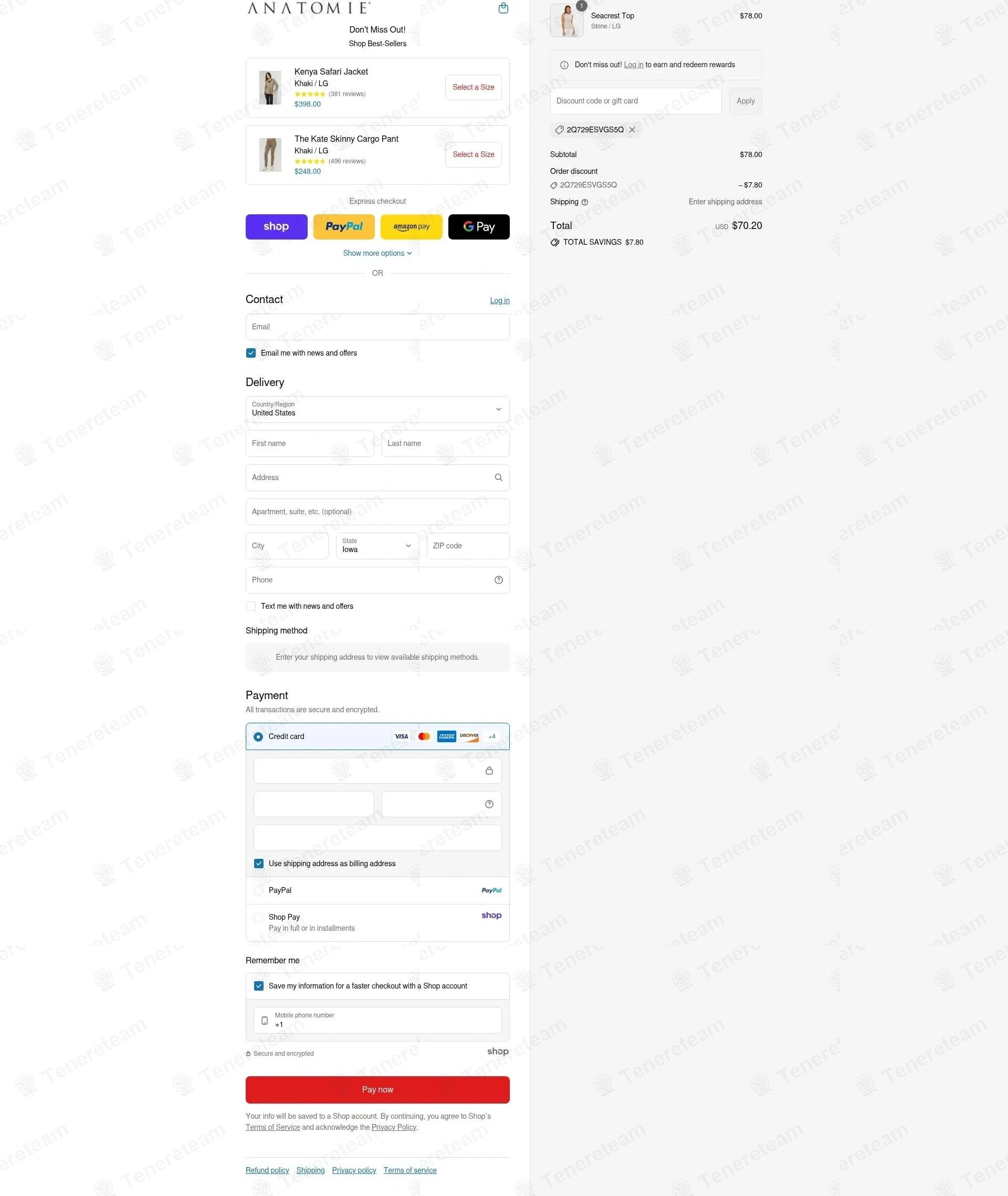 Anatomie apply coupon code