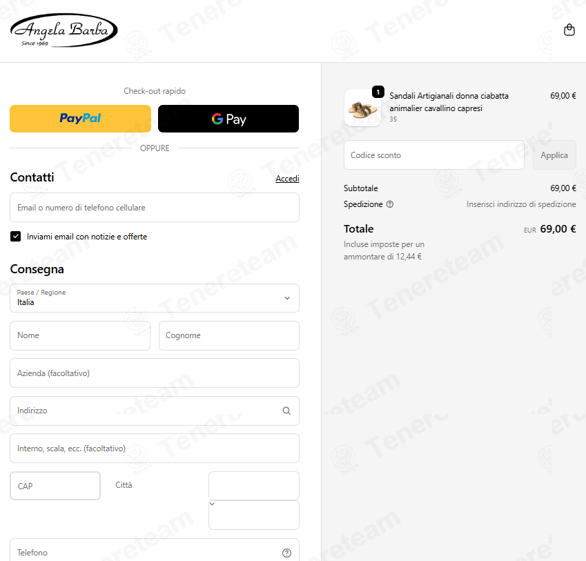 Angela Barba Calzature apply coupon code