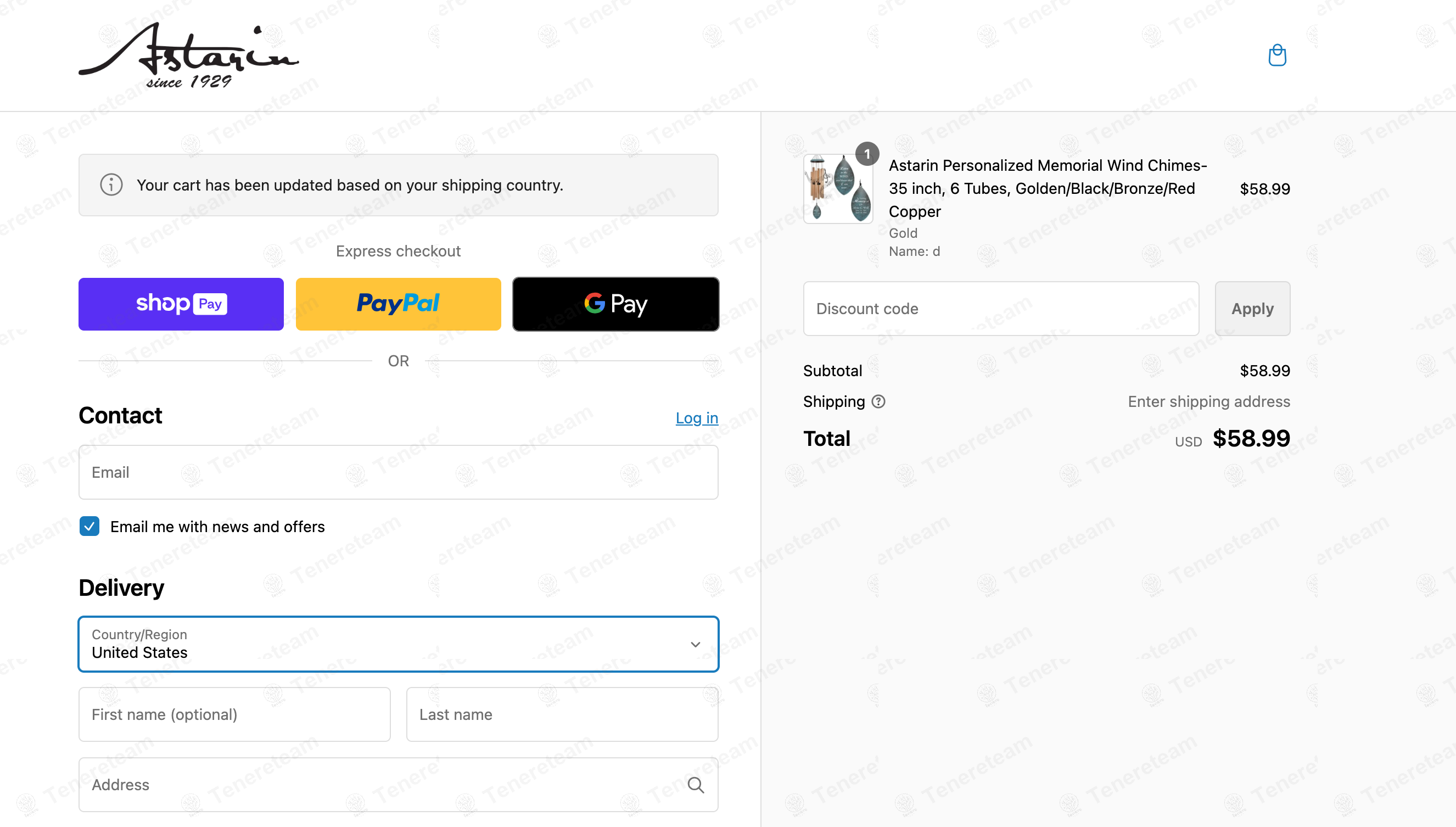 Astarin apply coupon code