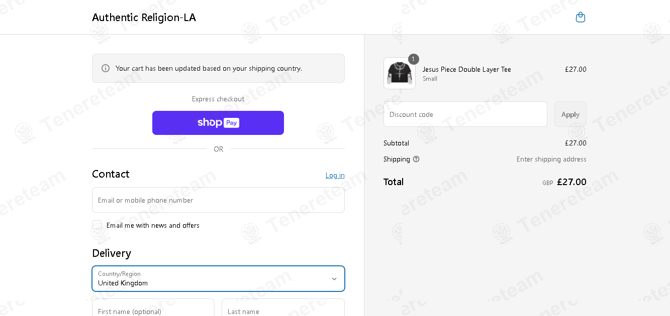 Authentik Religion LA apply coupon code