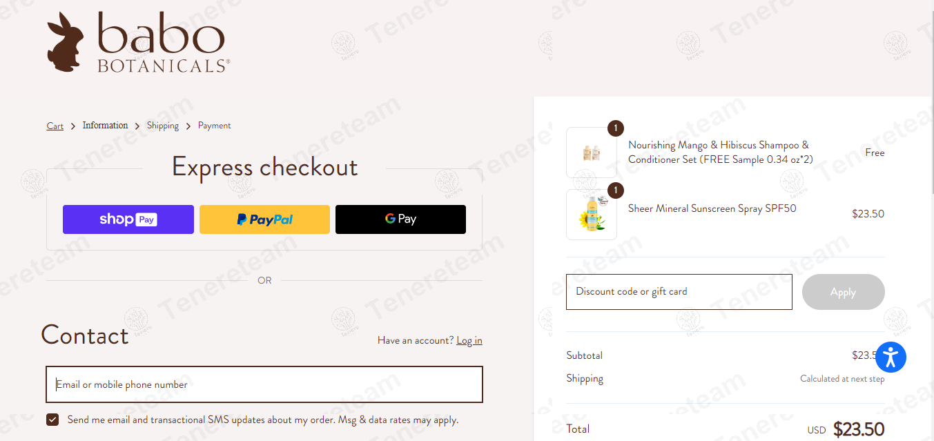 Babo Botanicals apply coupon code