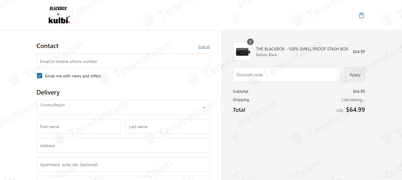 Blackbox Goods apply coupon code