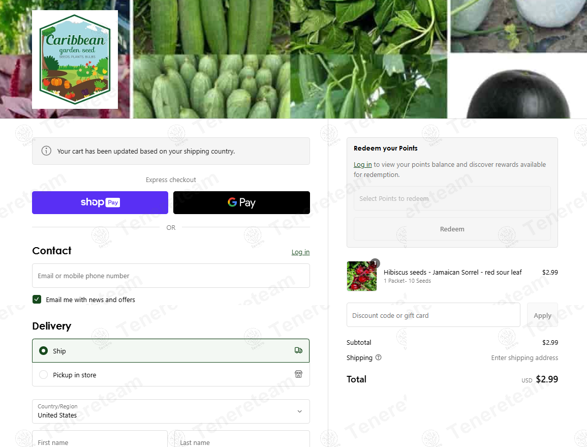 Caribbean Garden Seed apply coupon code