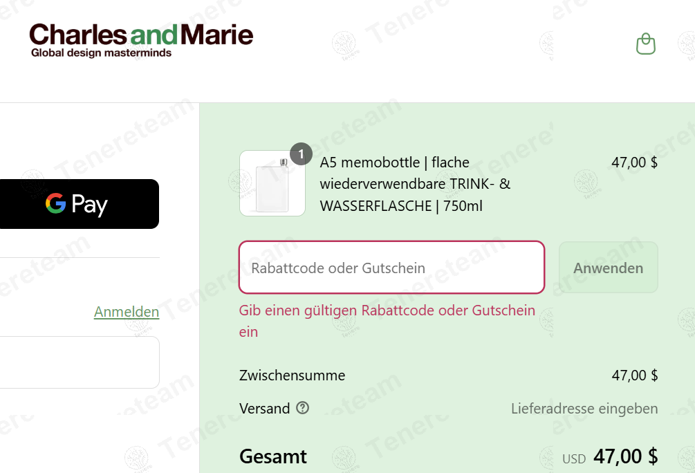 Charles and Marie apply coupon code