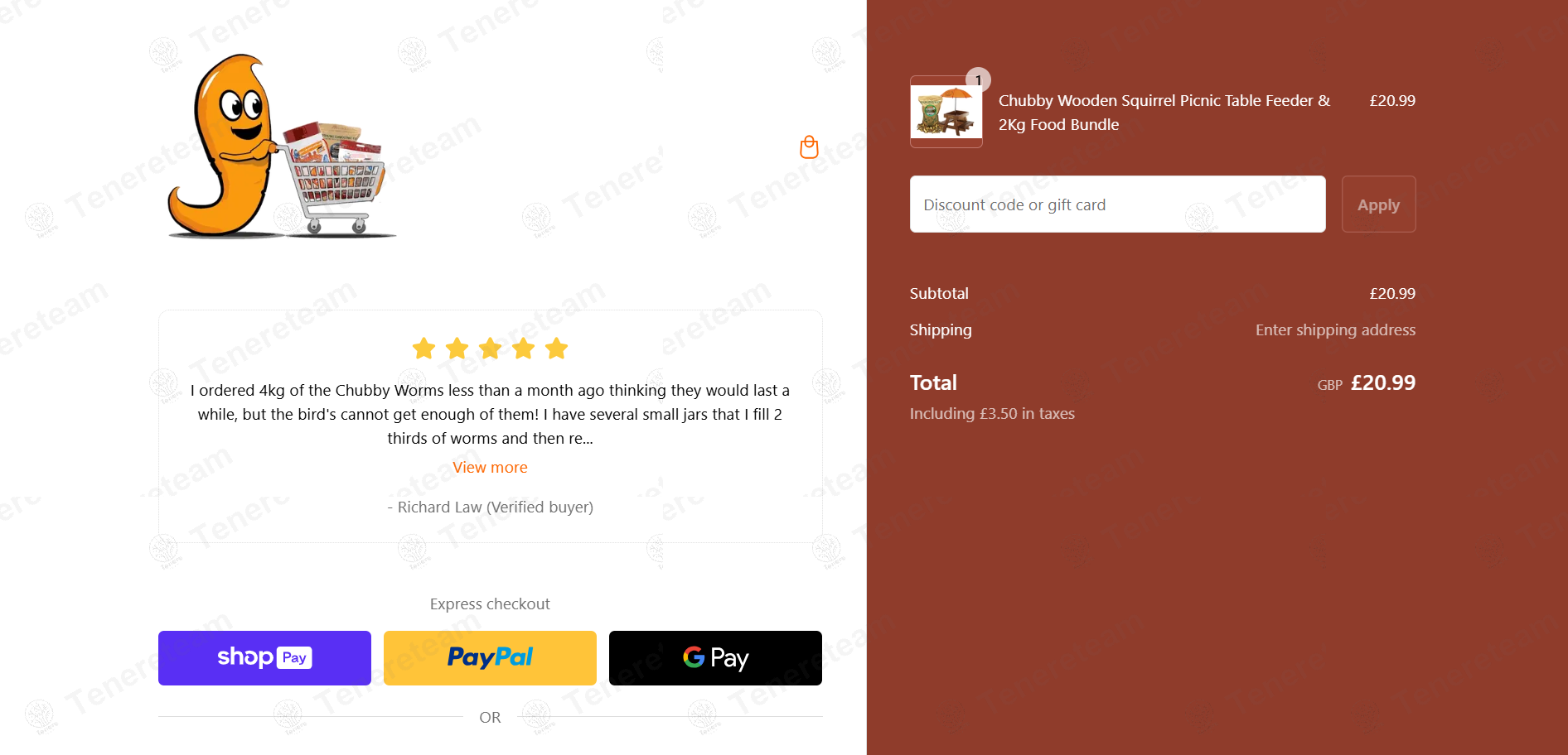 Chubby Mealworms UK apply coupon code