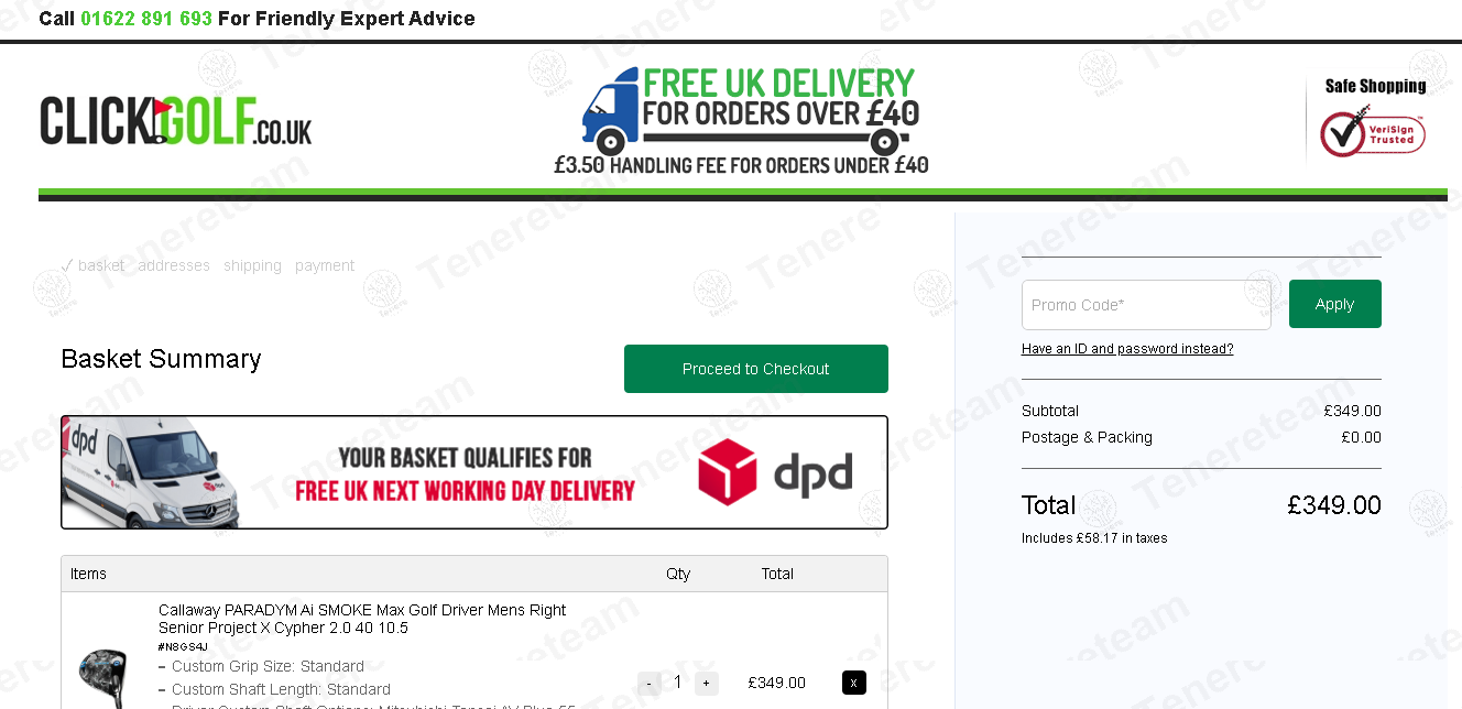Clickgolf UK apply coupon code
