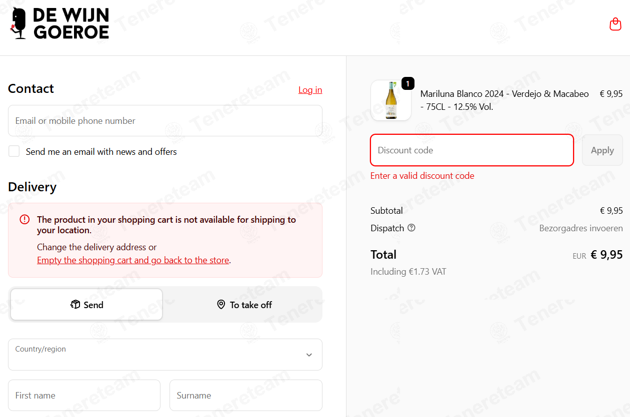 De Wijn Goeroe NL apply coupon code