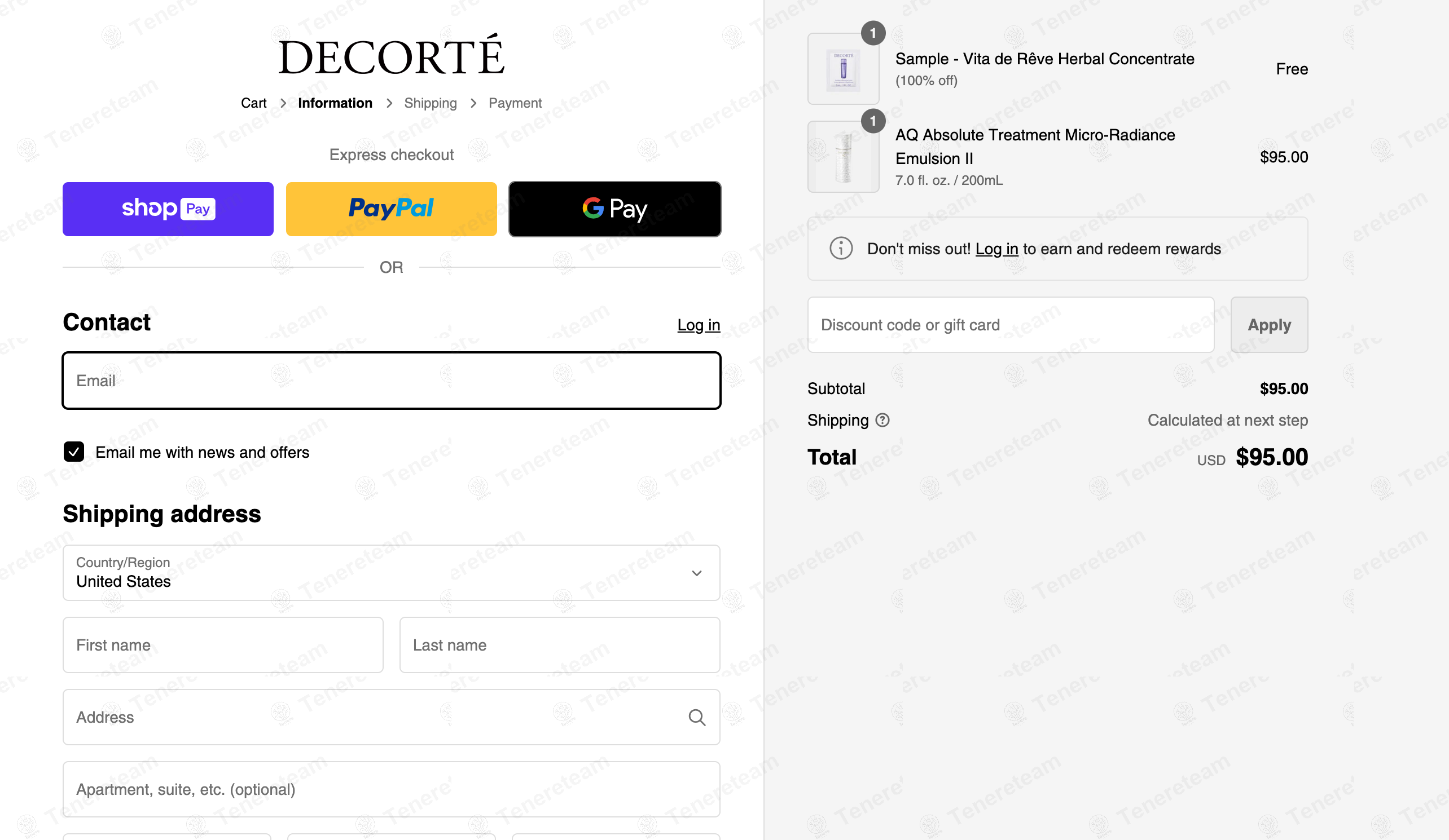 Decorte Cosmetics apply coupon code