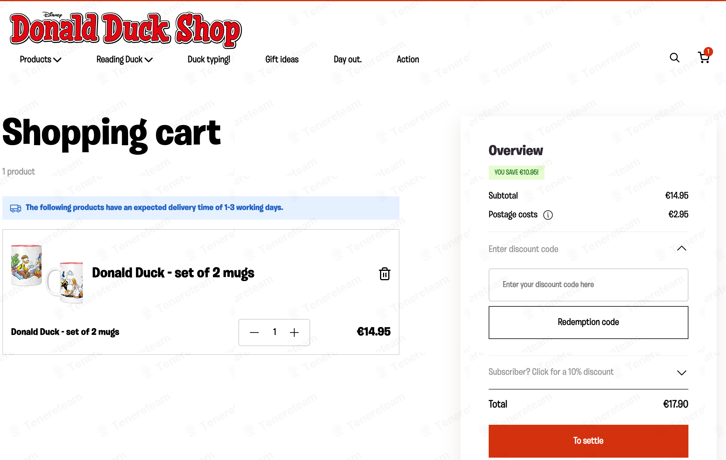 Donald Duck NL apply coupon code